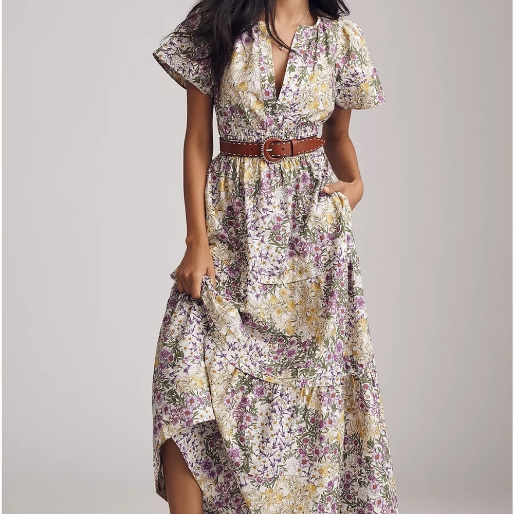 Anthropologie Somerset Floral Maxi Dress